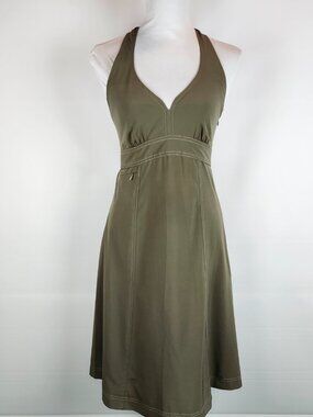 Athleta Halter Midi Dress Size XS Packable Travel Stretch